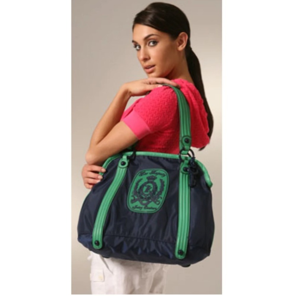 Juicy Girl Her Majesty Nylon Tote Handbag‎ Adventures of G&P Vintage Y2K Blue